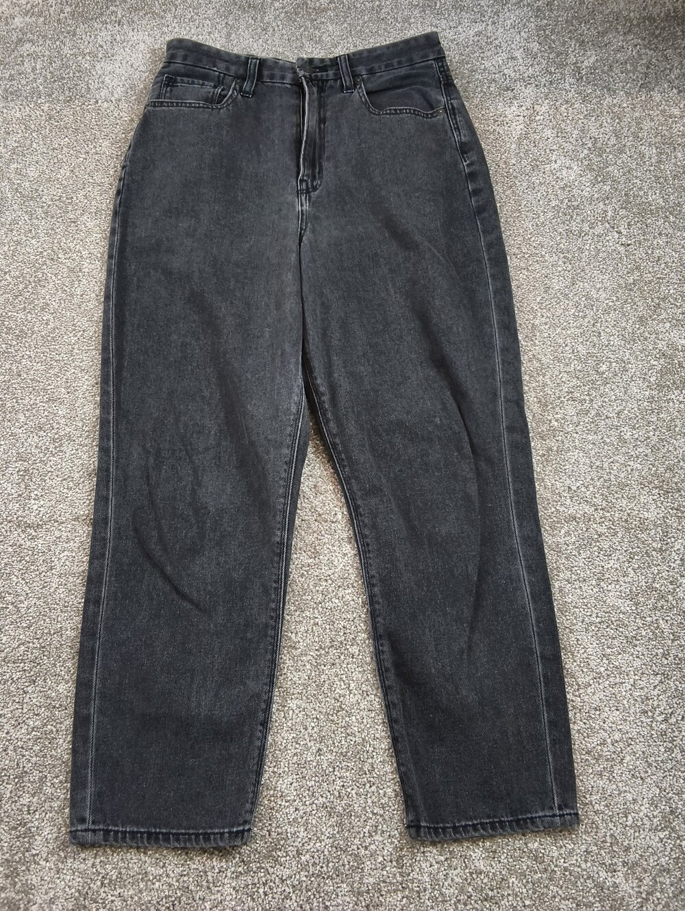 American Eagle Curvy Mom Jean Womens Size 6 SHORT Black Denim